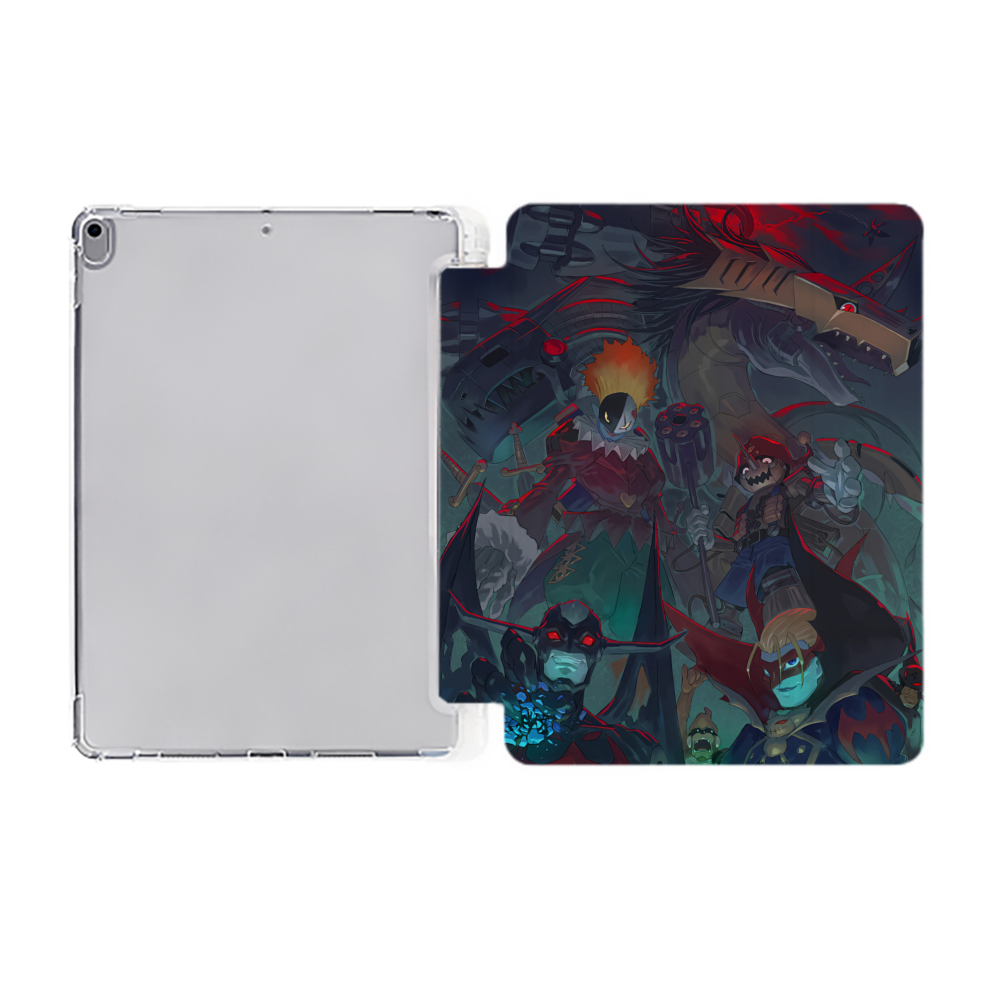（画像用） Digimon デジタルモンスター/デジモン IPad ケース ペン収納付き 三つ折りスタンド PUレザー×シリコン 対応機種9.5/10.5/10.9インチ